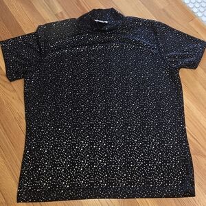 Silver Polka Dot Slinky Top